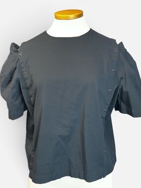 Toit Volant Tati Convertible Snap Top in Black Small Art To Wear
